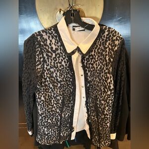 Karl Lagerfeld Lace Overlay Blouse